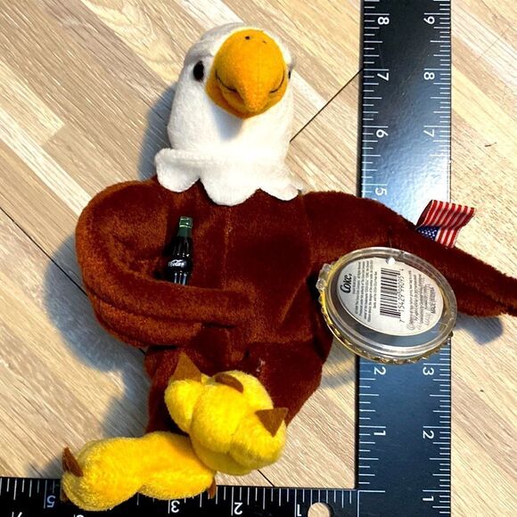 Coca Cola Coke Plush Reegle the Eagle 1998 International Collection USA 5.5" euc - Picture 6 of 7